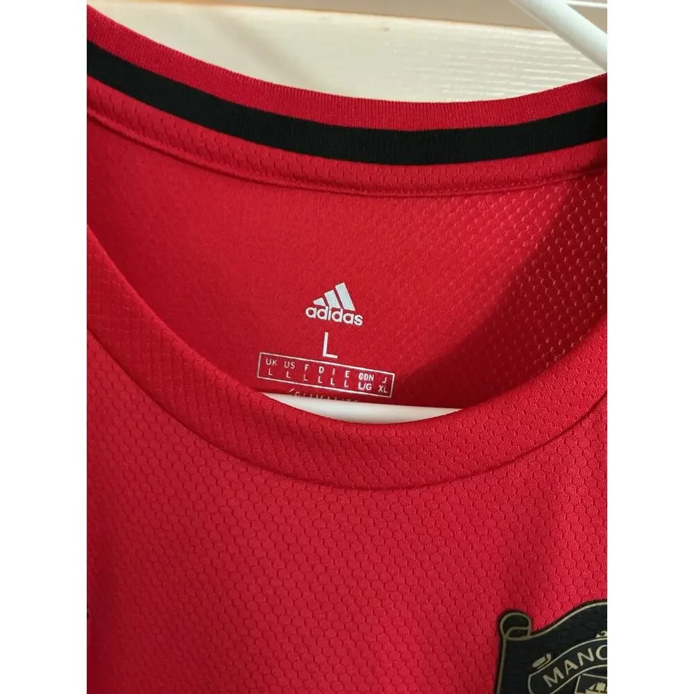 Manchester United 1999 RASHFORD #10 Home football Adidas Sz L Kids soccer jersey